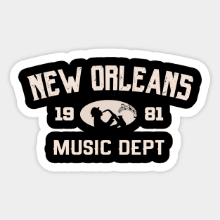 New Orleans Music dept 1981 Sticker